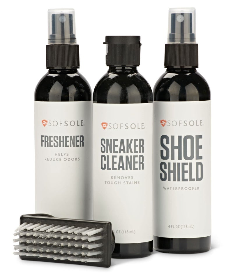 Sof Sole Sneaker Care Kit with Cleaner, Freshener, Shoe Shield and Scrub Brush - Image 2